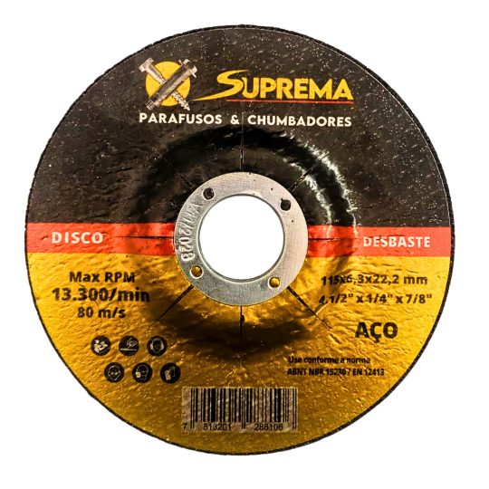 DISCO DESBASTE 115X6,3X22,2 SUPREMA (7513201288106)